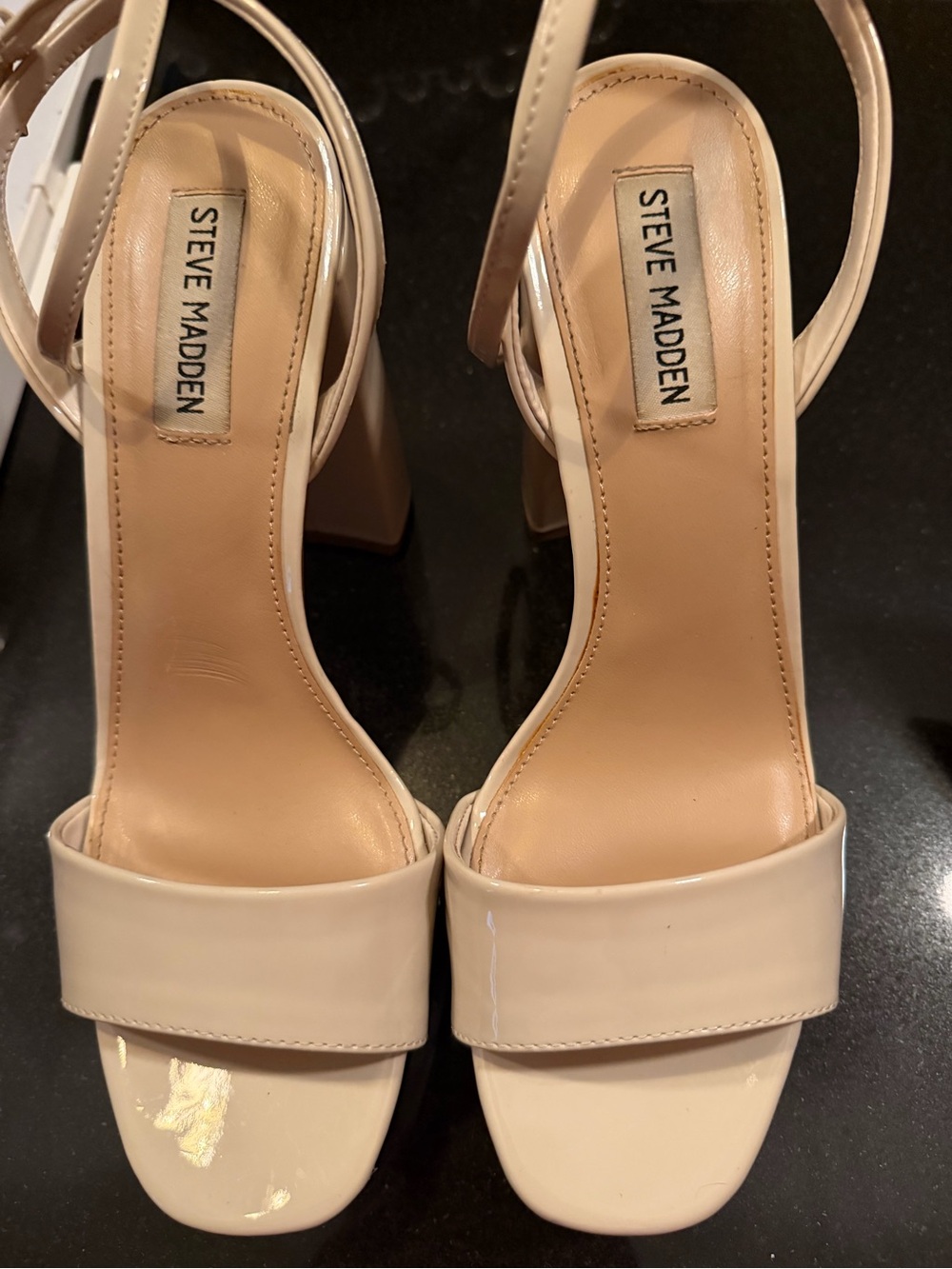 Steve Madden Beige block heels
